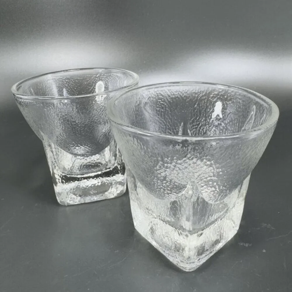 Libbey St Regis Rocks Glass Clear 5oz Cups Glasses Ice‎ Cube Bottom Barware Cups